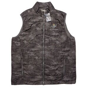 AHEAD Arnold Palmer Cup Full Zip Vest Laurel Valley Golf Club Gray Camo Large L‎